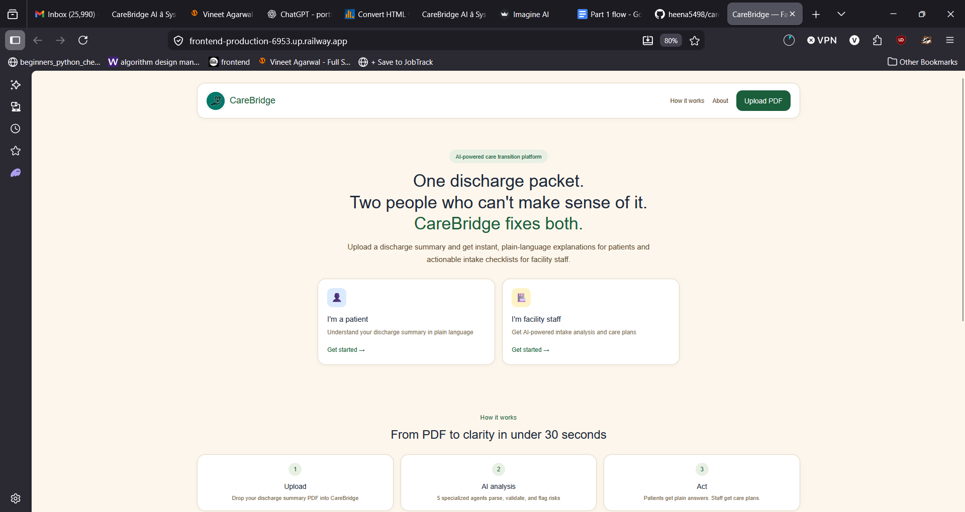 CareBridge AI project preview