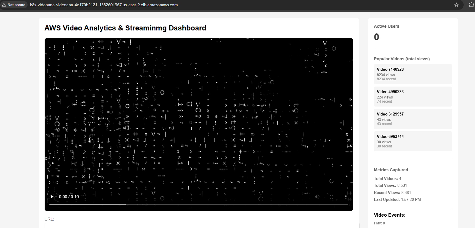 AWS Video Analytics Streaming Platform project preview